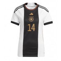 Koszulka piłkarska Niemcy Jamal Musiala #14 Strój Domowy dla kobiety MŚ 2022 tanio Krótki Rękaw
